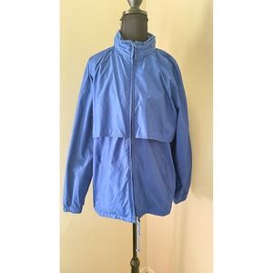 Woolrich Woman Blue Windbreaker Jacket Lightweight Full Zip Outdoor Coat